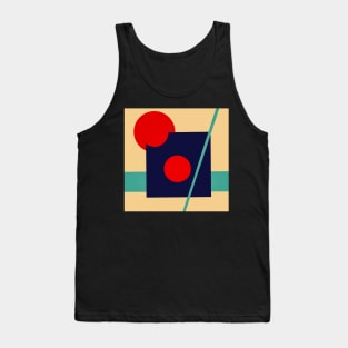 Geometric Red Circles Modern Art Tank Top